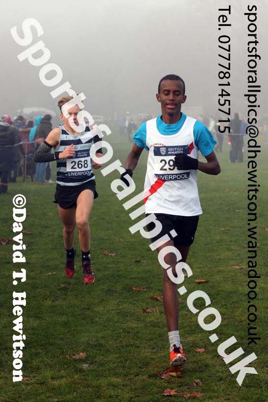 Boys under-15s, European Cross Country Trials, Sefton Park, Liverpool. Photo: David T. Hewitson/Sports for All Pics